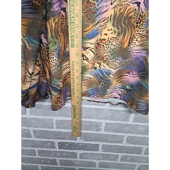 Cotton‎ Bleu Womens Tiger Jungle Print Pullover Balloon Sleeve Blouse Size 1X - Picture 9 of 12